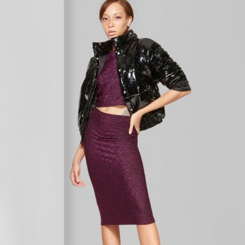 Women's, Wild Fable Metallic purple skirt.